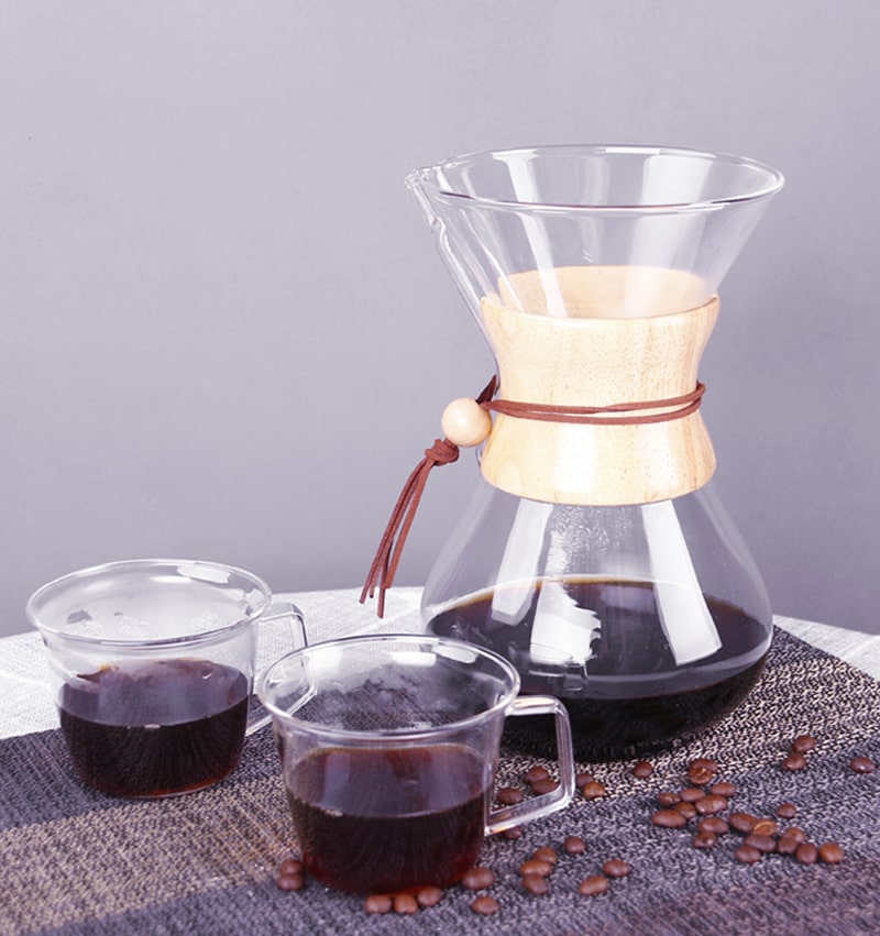 Transparent Glass Chemex Coffee Brewe(400-600ML)