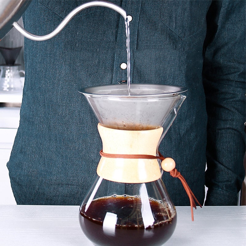 Transparent Glass Chemex Coffee Brewe(400-600ML)