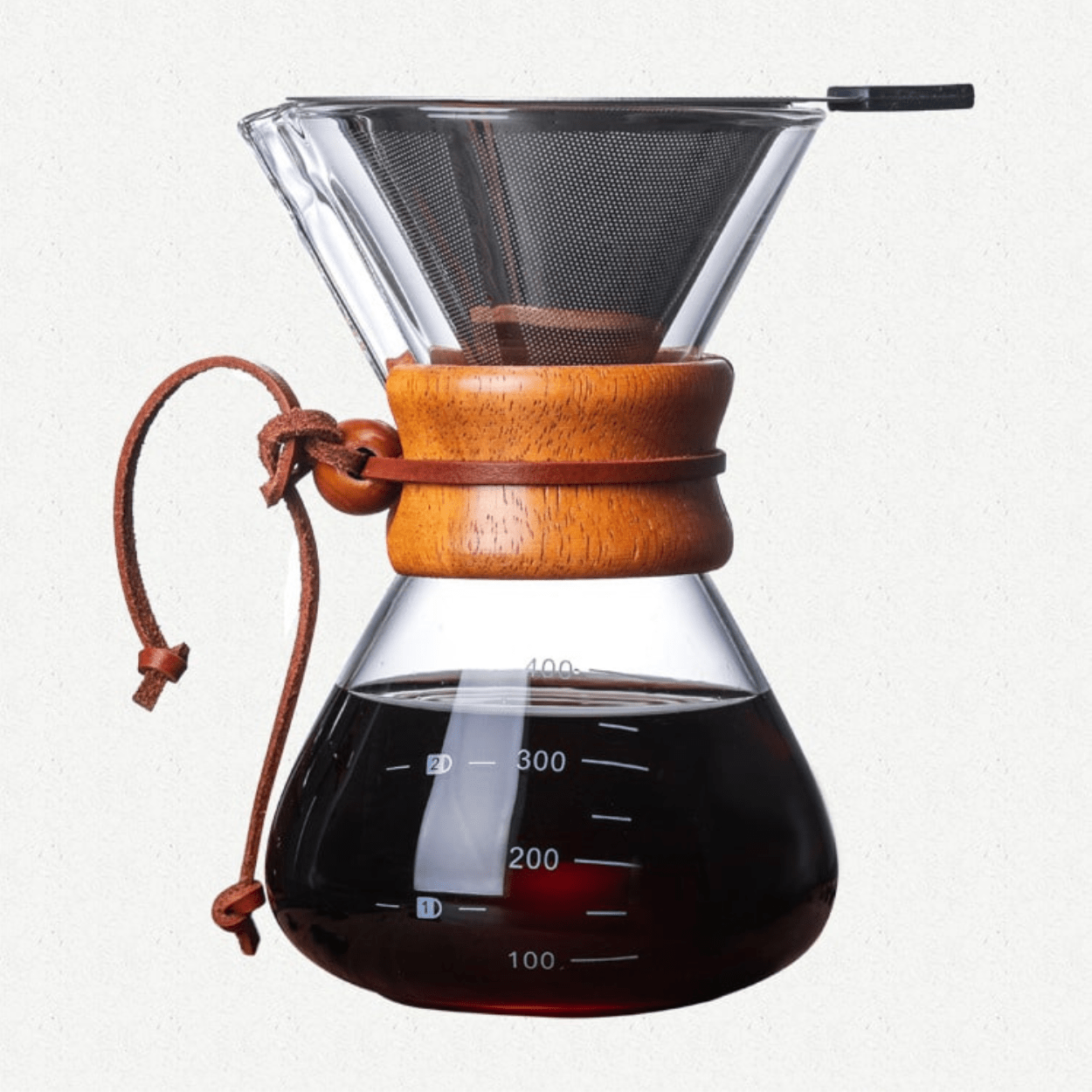 Transparent Glass Chemex Coffee Brewe(400-600ML)